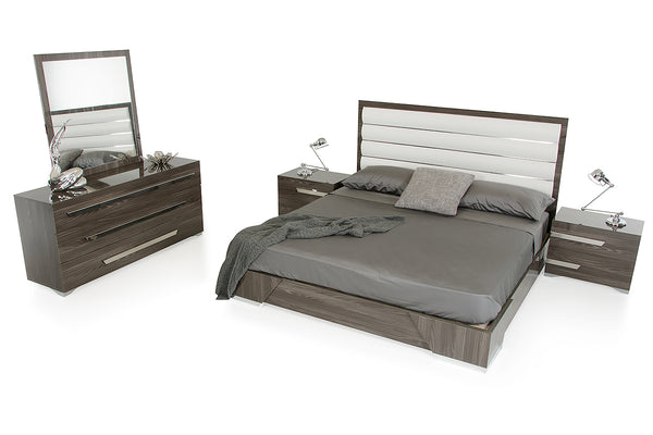 Eastern King Nova Domus Capulet Italian Modern Grey Bedroom Set
