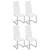 Montclair High Back Dining Chairs Black and Chrome (Set of 4)