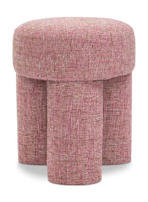 Larson Pink Polyester Fabric Ottoman/Stool