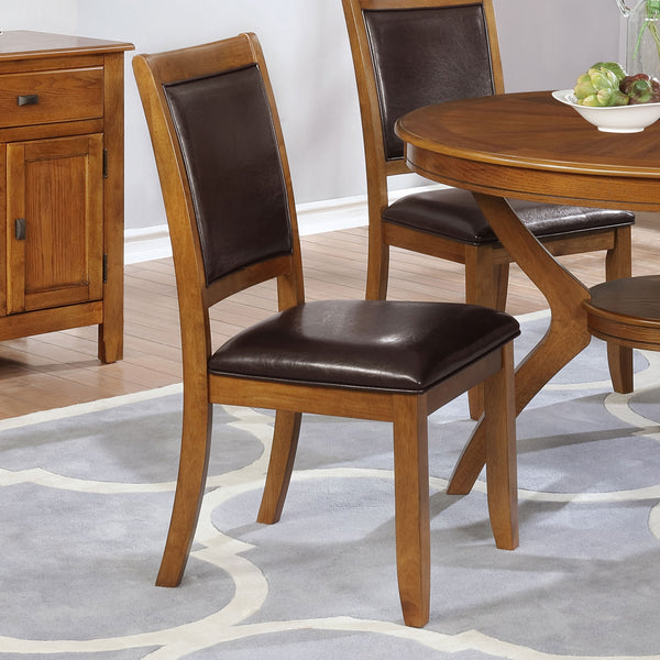 Nelms Upholstered Side Chairs Deep Brown and Dark Brown (Set of 2)