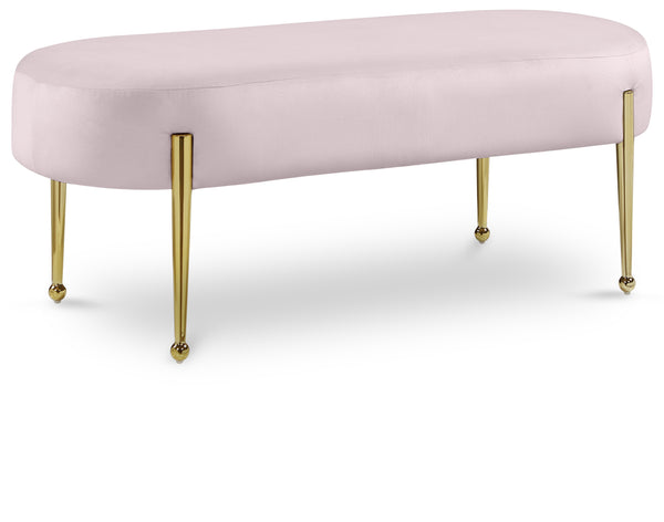 Gia Pink Velvet Bench