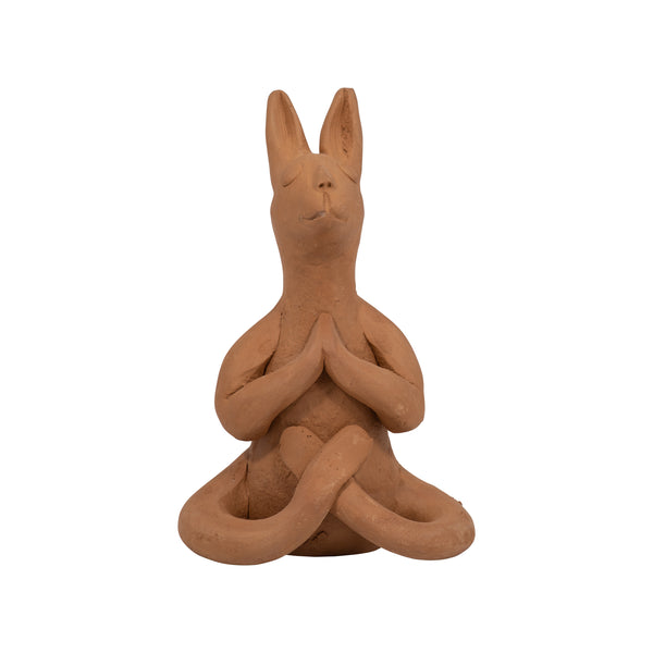 Terracotta, 7" Namaste Yoga Bunny, Natural