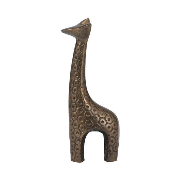 Metal, 10" Honeycomb Giraffe, Bronze