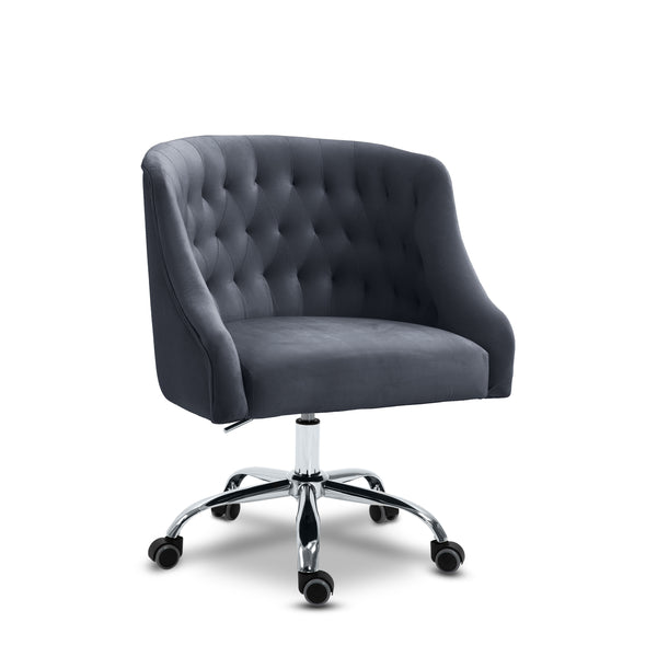 Arden Grey Velvet Office Chair