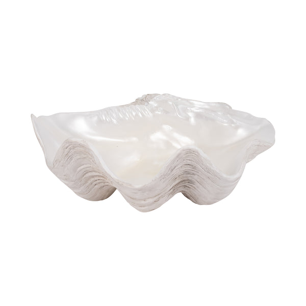 13" Pearlized Shell Bowl, Ivory