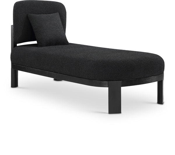 Maybourne Black Boucle Fabric Chaise/Bench