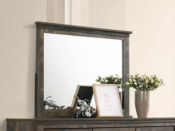 Ridgedale Dresser Mirror Weathered Dark Brown