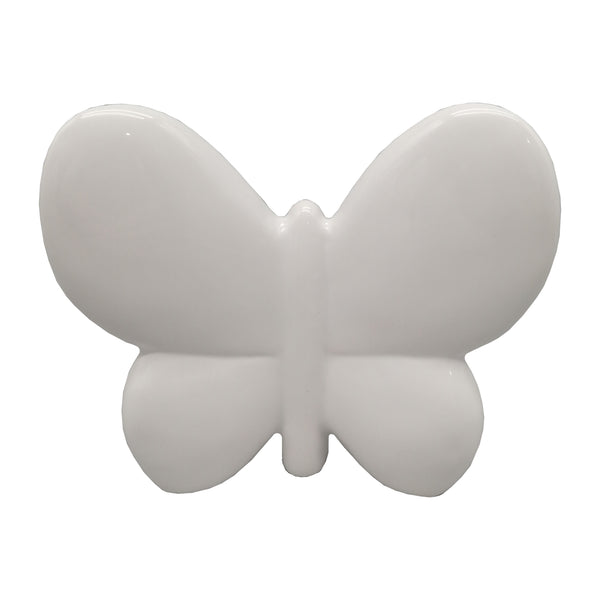 Cer, 6" Balloon Butterfly, White