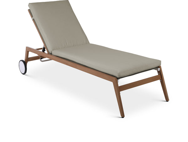 Maui Grey Water Resistant Fabric Outdoor Patio Lounger