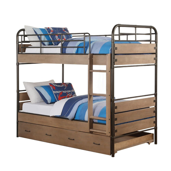 Adams Bunk Bed (T/T) W/Trundle (Twin)