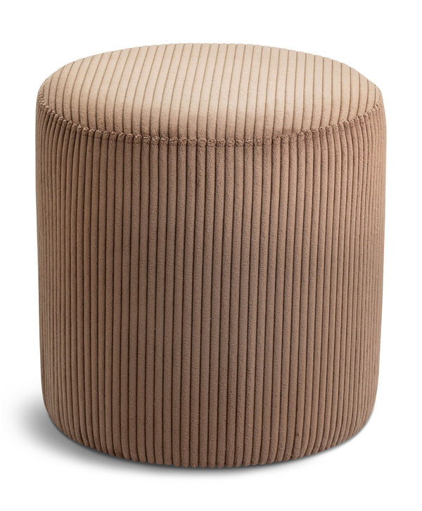 Roy Brown Microsuede Fabric Ottoman/Stool