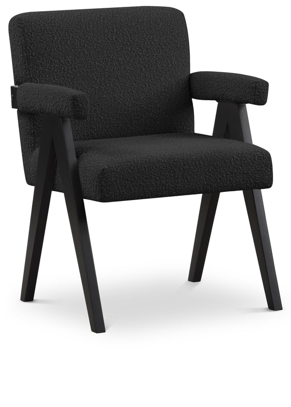Woodloch Black Boucle Fabric Accent Chair
