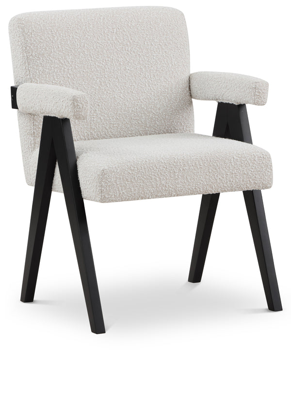 Woodloch Cream Boucle Fabric Accent Chair