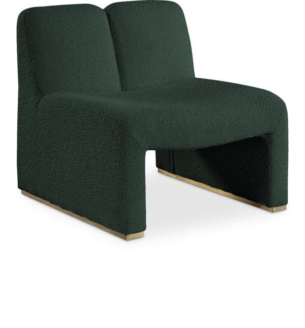 Alta Green Boucle Fabric Accent Chair