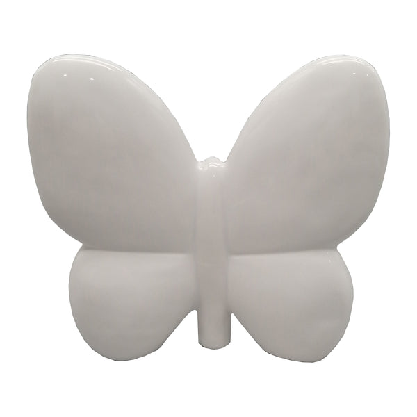 Cer, 8" Balloon Butterfly, White