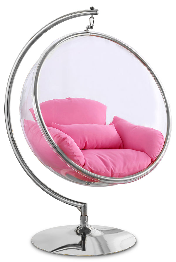 Luna Pink Durable Fabric Acrylic Swing Chair