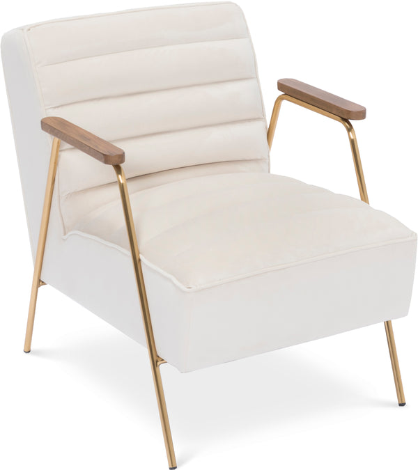 Woodford Cream Velvet Accent Chair