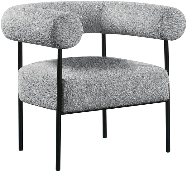 Blake Grey Boucle Fabric Accent Chair