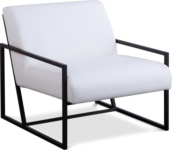 Industry White Vegan Leather Accent Chair