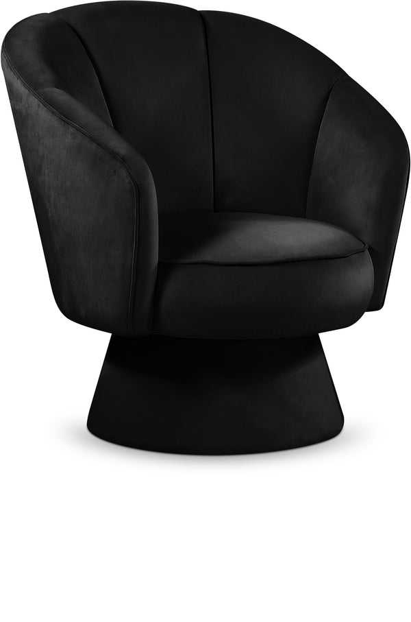 Swanson Black Velvet Accent Chair
