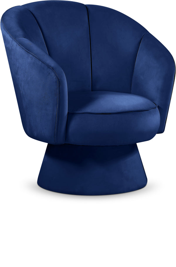 Swanson Navy Velvet Accent Chair