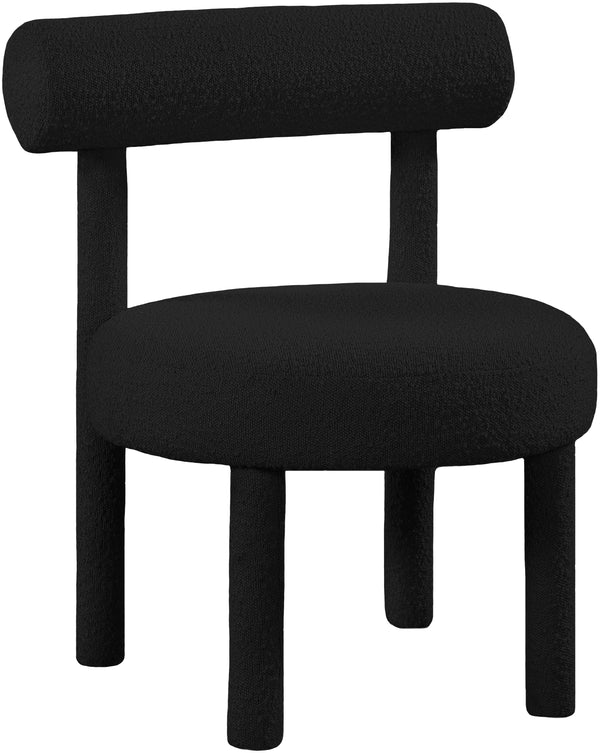 Parlor Black Boucle Fabric Accent Chair