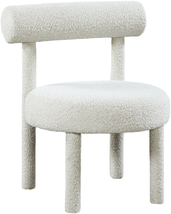 Parlor Cream Boucle Fabric Accent Chair