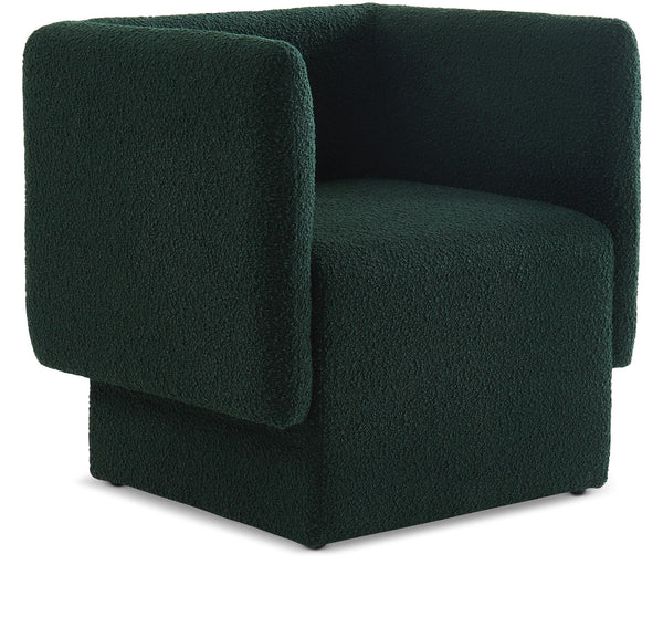 Vera Green Boucle Fabric Accent Chair