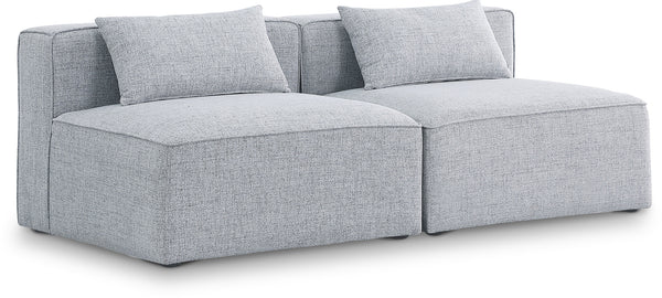 Cube Grey Durable Linen Textured Modular Sofa