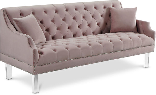 Roxy Pink Velvet Sofa