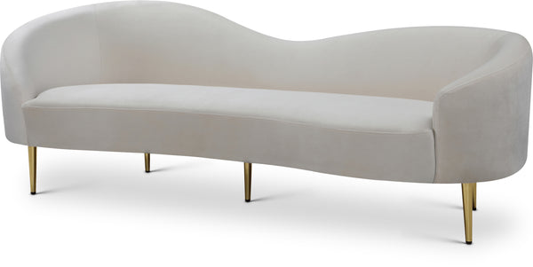 Ritz Cream Velvet Sofa