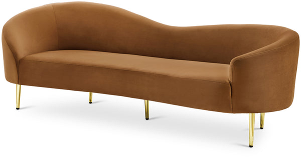 Ritz Saddle Velvet Sofa