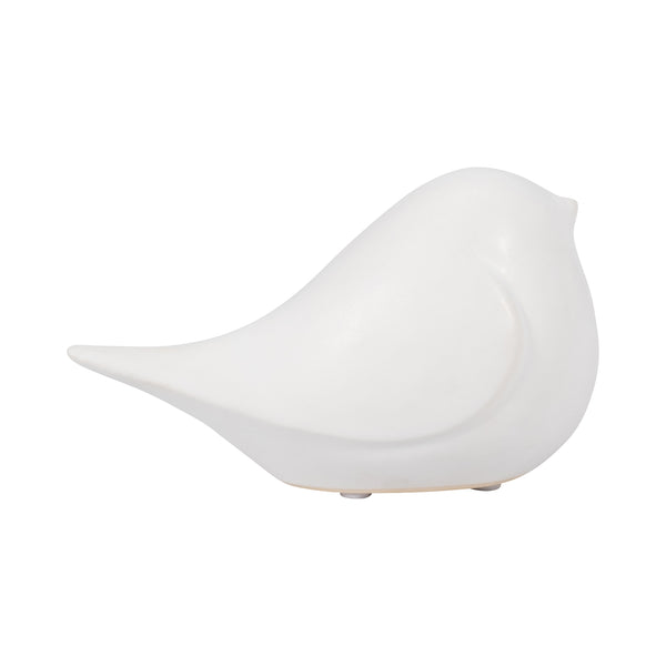 Cer, 6" Chubby Bird, White