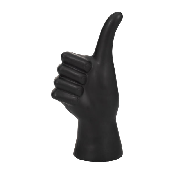 9"h Thumbs Up Table Deco, Black