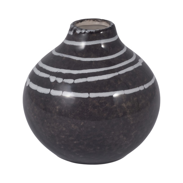 Cer, 5" Primeval Vase, Black