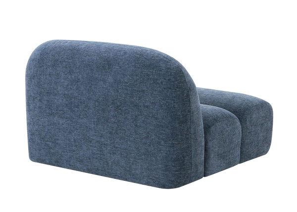 Divani Casa Forman - Modern Blue Fabric Modular Armless Sectional Seat