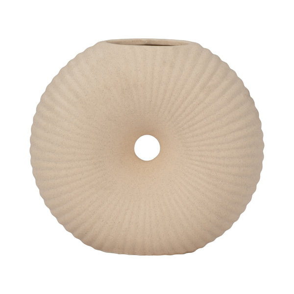 Cer, 7" Donut Hole Vase, Cotton