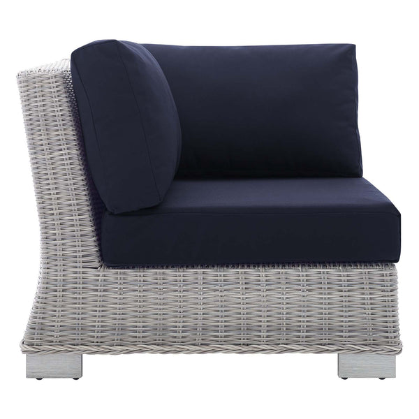 Conway Sunbrella® Outdoor Patio Wicker Rattan Corner Chair