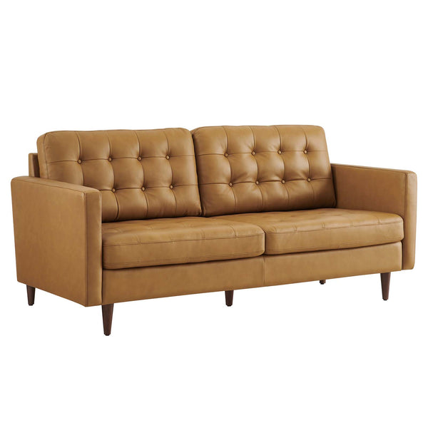 Exalt Tufted Leather Sofa