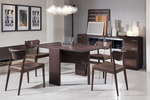Modrest Union Modern Brown Oak Folding Dining Table