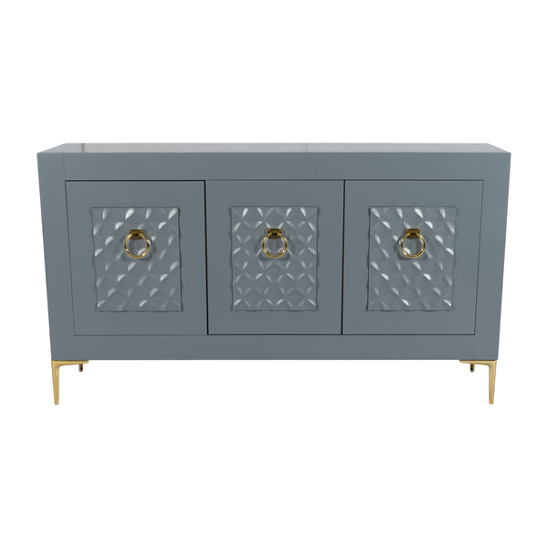 Wood, 78x39 Console Cabinet, Gray/gld, Kd