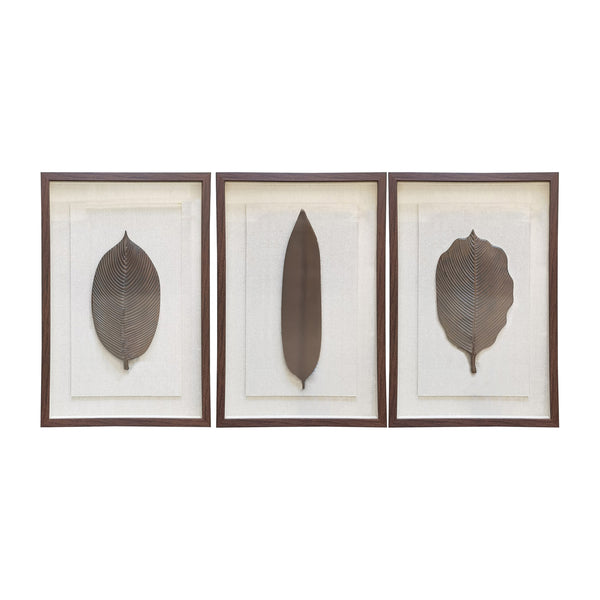 16x24 S/3 Leaf Shadow Boxes, Bronze