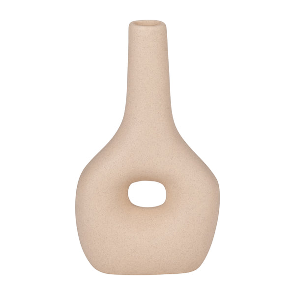 Cer, 9" Open Cut-out Nomad Vase, Ivory