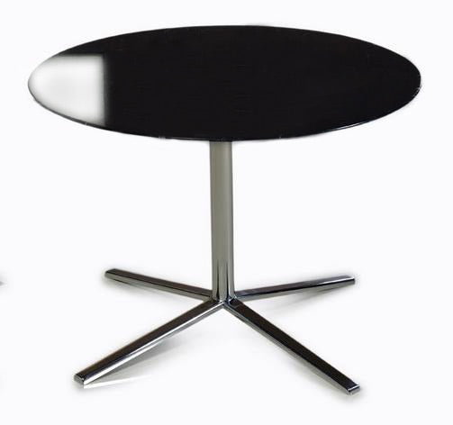 T48 Modern Black Round End Table