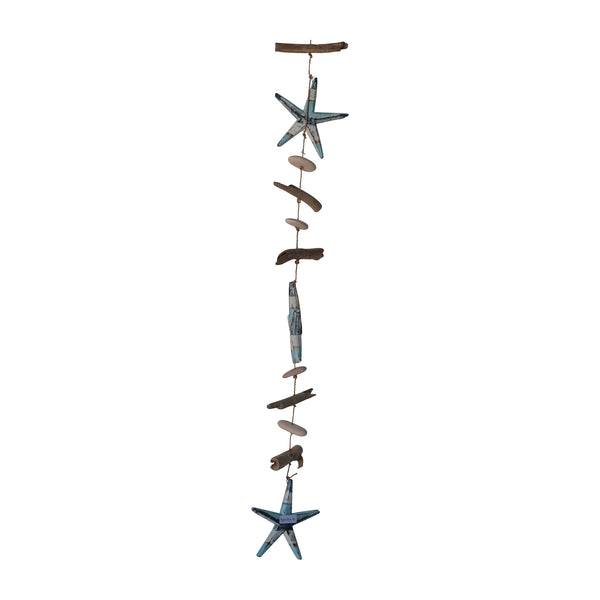 Driftwood, 39"l Star Hangings, Multi