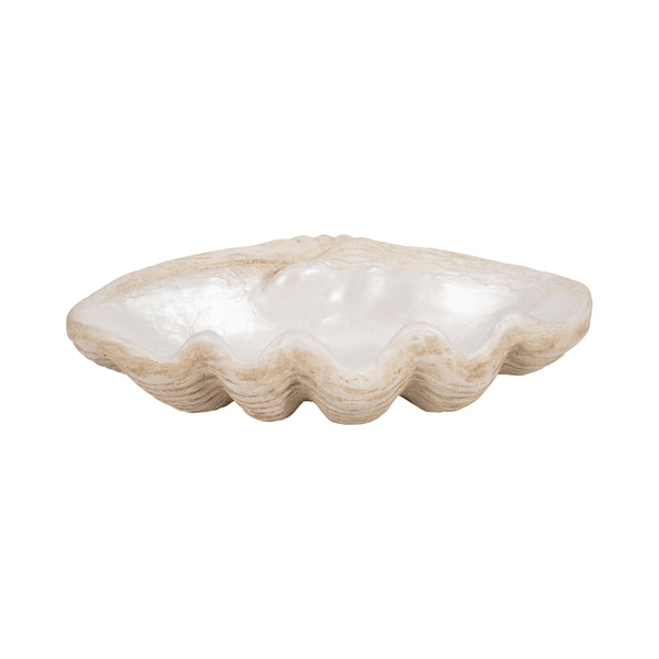 16" Pearlized Shell Bowl, Ivory