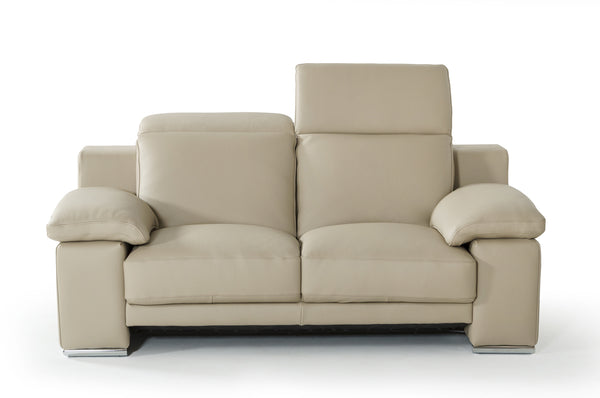 Lamod Italia Evergreen Italian Modern Taupe Leather Sofa Set
