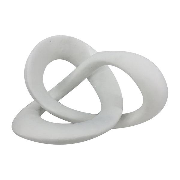 10" Sculptured Knot, White