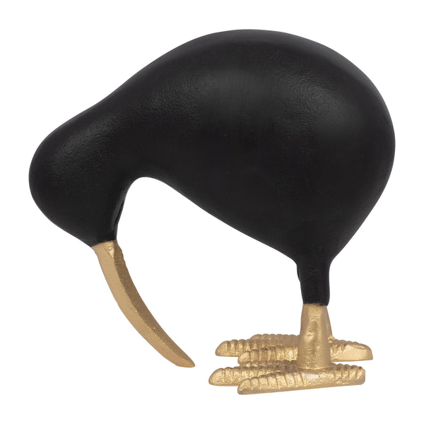 Metal, 9" Kiwi Mom, Black/gold