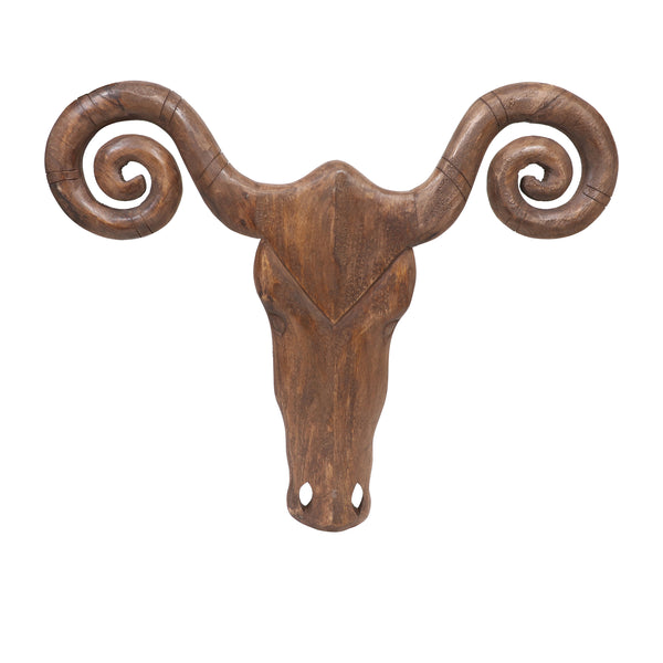 Wood, 34x27'' Carved Bighorn, Natural